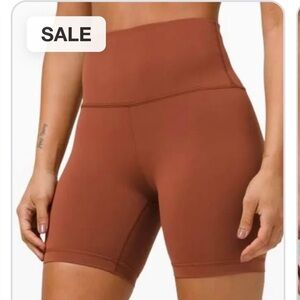 Lululemon Align Bike Shorts. Size small. Rust color.